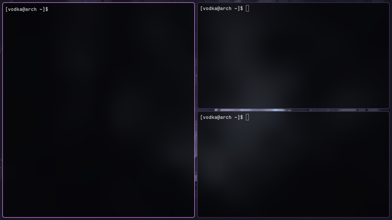 pudu tiling Wayland compositor desktop screenshot showing a terminal and application windows